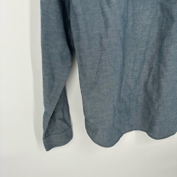 Burberry Brit Shirt Mens Small Blue Chambray Button Up Casual Shirt Designer - Picture 7 of 11